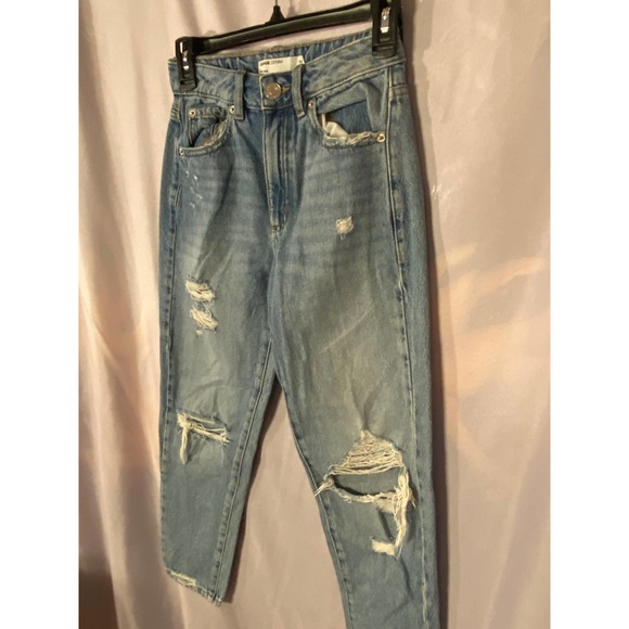 Garage Denim Jeans  Size 00  Heavy Denim  Straight Leg distressed jeans - Picture 12 of 14